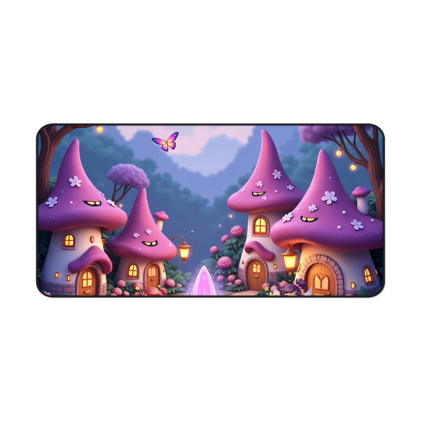 Fairyland Town in Purple Dreaming Desk Mat
