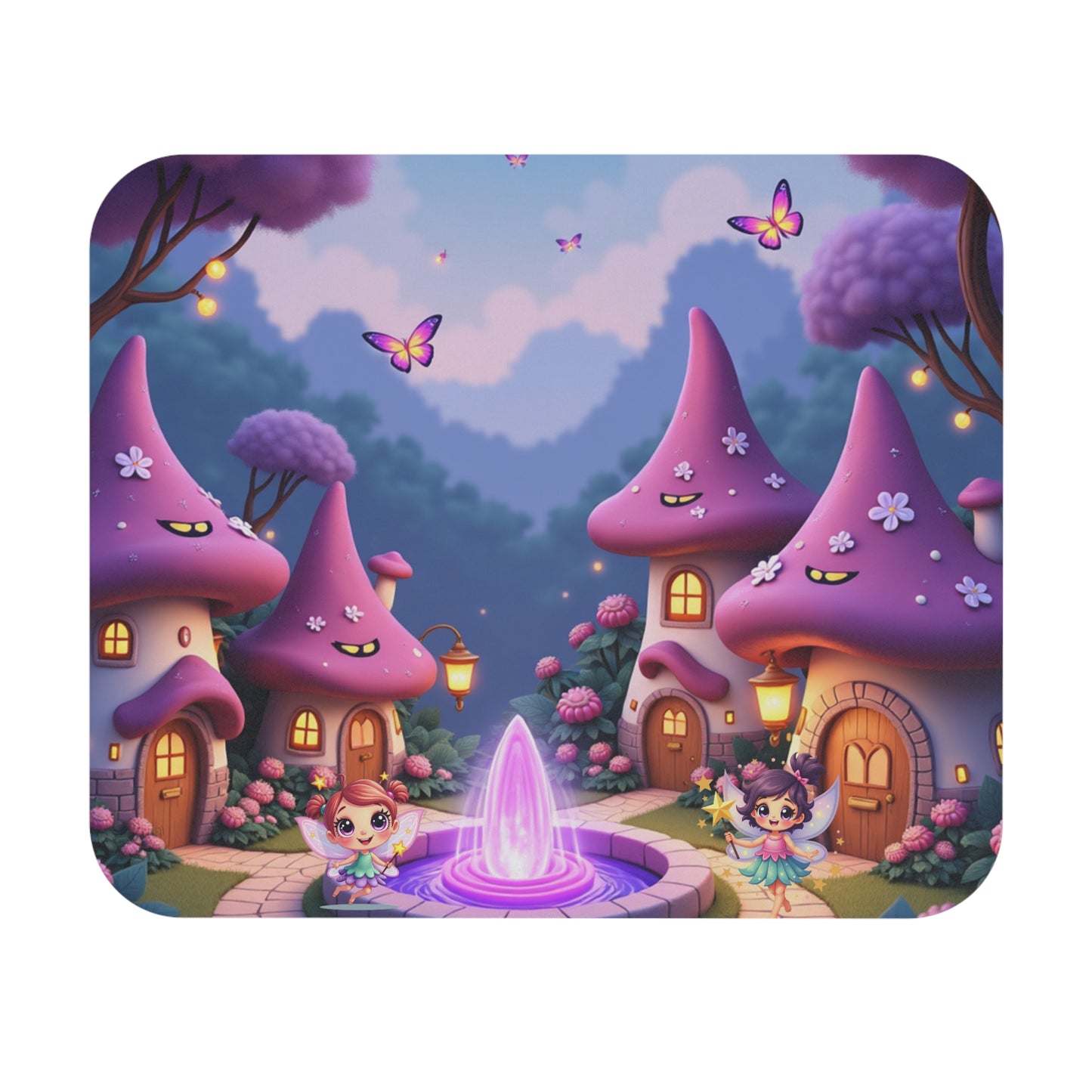 Mouse Pad - Fairy Town World Fun and Dreamy Design
